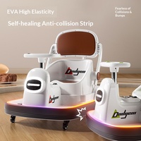 Voiture électrique pour enfants 6V avec télécommande, rotation à 360 degrés, jouet à conduire pour les tout-petits, garçons et filles, avec musique et lumières LED