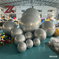 Boule miroir géante ZKAI de haute qualité à double couche gonflable pour publicité et décoration de fête