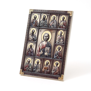 Placa <span class=keywords><strong>de</strong></span> Pared <span class=keywords><strong>de</strong></span> <span class=keywords><strong>los</strong></span> <span class=keywords><strong>Doce</strong></span> Apóstoles, Icono Ortodoxo <span class=keywords><strong>de</strong></span> Resina 3D, Utensilios <span class=keywords><strong>de</strong></span> Iglesia, Decoración Religiosa para Bautizo - Product Image 1