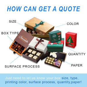 Cajas de Regalo Plegables Personalizadas de Lujo, Cajas de Papel para Regalo con Árbol de Navidad <span class=keywords><strong>Rojo</strong></span>, Caja Cuadrada Creativa para Dulces con Estampado en Caliente - Product Image 6