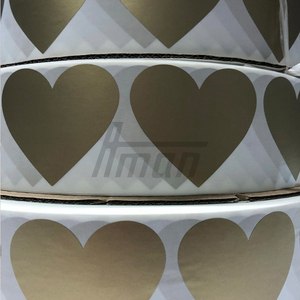 Scratch Off Sticker PET Gold <b>Heart</b> Shape Anti-Counterfeit Label for Game <b>Card</b> Password Recharge <b>Card</b> B2B Custom Packaging - Product Image 6