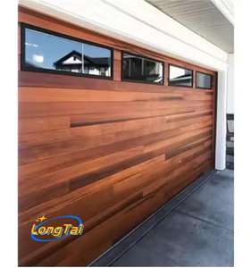 LONG TAI Meilleur <span class=keywords><strong>prix</strong></span> Personnalisé Automatique Électrique Sectionnel Double Peau <span class=keywords><strong>Bois</strong></span> Portes de Garage en Acier pour Villa - Product Image 6