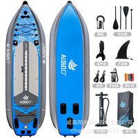 Planche de paddle gonflable avec siège, système 5 ailerons, composite PVC, pour lacs et rivières, planche SUP portable