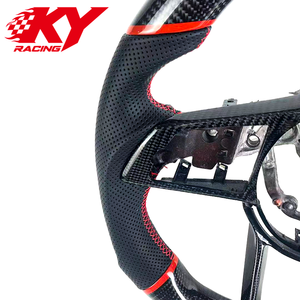 Accesorios interiores para automóviles, volante deportivo de cuero y fibra de carbono, adecuado para Nissan Z 400Z RZ34 350z 370z GTR - Product Image 2