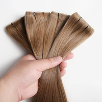 Meilleures Extensions de Cheveux Humains Remy de Qualité Salon, Trame Papillon Invisible à Micro-Anneaux, Double Tissage