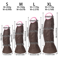 Vente en gros usine : Dildo réaliste extra large en silicone souple double densité, simulation énorme et épaisse, plusieurs tailles, 100% étanche