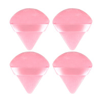 OEM ODM Marque Privée Beauté Flocking Triangle Maquillage Cosmétique Houpettes en Velours Coton pour Poudre