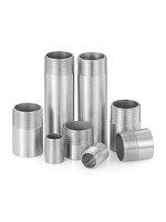 Raccord de tuyauterie d'eau à connexion directe en acier inoxydable 304, à extrémité unique, mâle BSPP/BSPT PT, pour extensions de 1/2 pouce, 3/4 pouce et 1 pouce