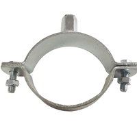 Collier de tuyauterie en acier à finition zinc robuste - Anneau simple pour la climatisation et la suppression d'incendie