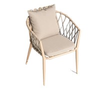 Table d'extérieur moderne et durable en alliage d'aluminium et chaise en rotin pour cour, balcon ou toit, ensembles de loisirs et de jardin