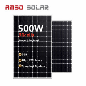 Panneau solaire monocristallin en silicium PERC de haute qualité 500W pour système domestique <span class=keywords><strong>Amso</strong></span> Solar AS500M-96 - Product Image 1