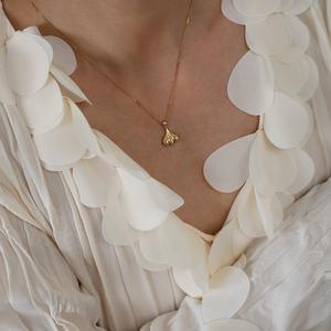 Botella de <span class=keywords><strong>perfume</strong></span> Vestido pequeño Gota de agua en forma de abanico Collar de acero inoxidable Cadena de clavícula - Product Image 2