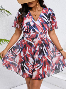 Nouveau <span class=keywords><strong>Maillot</strong></span> <span class=keywords><strong>de</strong></span> <span class=keywords><strong>Bain</strong></span> Imprimé Col V Sexy pour Femme 2026, <span class=keywords><strong>Grande</strong></span> <span class=keywords><strong>Taille</strong></span> Push-Up, Idéal Plage et Natation - Product Image 4