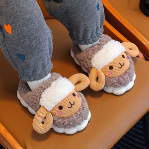 Custom Logo Indoor Home Plush Slippers for Kids Winter Wool Bag Cotton <b>Shoes</b> Non-slip Soft Comfortable for <b>Babies</b> Infants - Product Image 3