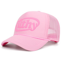 Gorras Trucker de Espuma con Logotipo 3D en Relieve, Disponibles en Cuatro Colores, Visera Curva, Gorras de Béisbol de Malla, Diseño Personalizado, Gorras Deportivas para Uso Diario, Gorras para el Sol