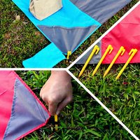 Tapis de plage surdimensionné anti-sable, portable, imperméable en nylon, pour pique-nique en extérieur, léger, pour voyage et camping, avec logo personnalisé