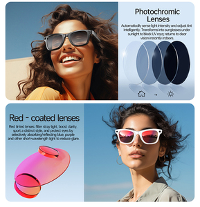 <span class=keywords><strong>New</strong></span> Red Fashion ai Sunglasses 2025 với ai dịch phụ nữ an toàn kính bảo vệ mắt w610 800W máy ảnh thông minh ghi video - Product Image 4