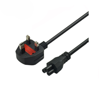 Cable de alimentación de 1,2 M, 1,5 M, 1,8 M, UK, CA, 3 pines, enchufe a IEC C7, C13, C5, figura 8, para TV plana LED, ordenador portátil, etc.