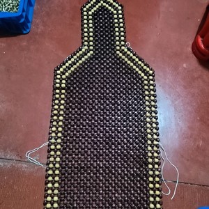 Coussin de siège de voiture en perles de bois rectangulaire, respirant, en bambou, pour massage et soutien lombaire, idéal pour chaise et véhicule - Product Image 2