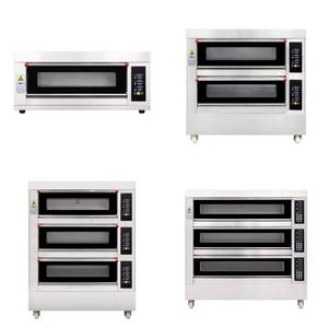 فرن كهربائي صناعي لخبز الخبز بثلاثة طوابق وست صواني مع واجهة زجاجية كاملة - Product Image 4