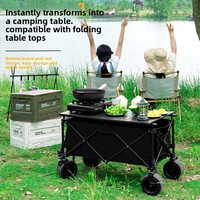 Chariot de camping multifonctionnel pliable pour extérieur, idéal pour marché nocturne, camping, et usage industriel
