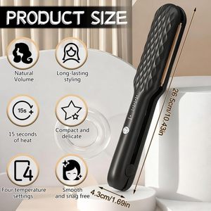 Lisseur et boucleur de cheveux électrique LED professionnel portable avec chauffage rapide pour usage domestique et en camping-car - Product Image 3