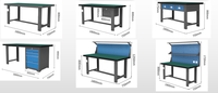 Estación de trabajo/banco de trabajo/mesa de trabajo Esd de laboratorio escolar de taller electrónico Antiestático de alta resistencia