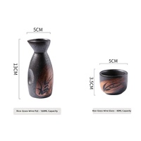 ESTICK Compacte Keramische Sake Decanter Set Japans Minimalistisch Design Lichtgewicht 50g per stuk Klein Familie Binnen Wijnproeverij