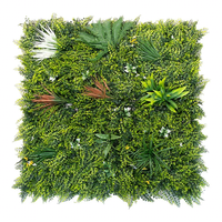 Künstliche Bionische Blumenwand für Innenräume mit Grünem Kunststoff-Pflanzenwand-Element für Innendekoration und Rasen-Hintergrundwand