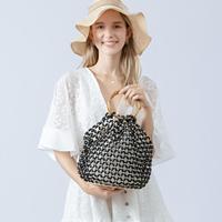 Sac à main femme perles en bois fait à la main plage vacances sac de paille évider bambou poignée femmes sacs à main