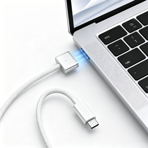PD140W 2m Type c to Magnetic 3 Cable for macbook Pro Custom logo PD3.1 28V/5A Fast Charging Type c Nylon Jacket for Mag 3 Cable - Product Image 1