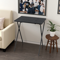 Table d'ordinateur pliable en bois convertible moderne pour les jeux dans de petits espaces Cadre métallique industriel Surfaces de bureau haut de gamme