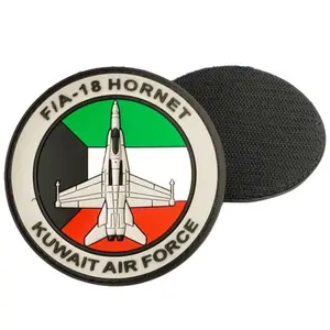 Nuovo arrivo Airforce Tactical Pvc Patch gomma Silicone 3D Logo Patch in Pvc personalizzato distintivi in Pvc morbido