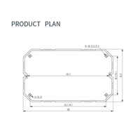 Boîtiers en aluminium extrudé noir 250*160*94mm, boîte électronique pour instruments PCB, boîte vide pour haut-parleur, boîte de distribution en aluminium