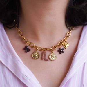 Cadena de Acero Inoxidable Básica para DIY, Chapada en Oro de 18K, con Colgante de Trébol de Cuatro Hojas, Electrochapado al Vacío, Color Oro 18K, a la Moda - Product Image 2