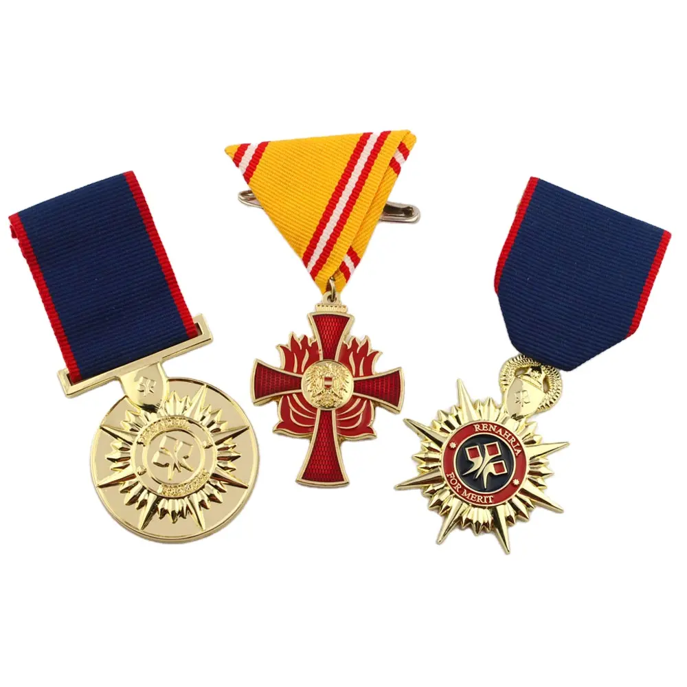 주문 기념품 금 짜개진 조각 청동 명예 메달 명예 메달, 명예 전투기의 메달