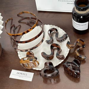 DOWELL卸売ヘアクリップ新ファッションラウンドヘアクリップアフロヘア用プラスチックヘアアクセサリーセット - Product Image 1