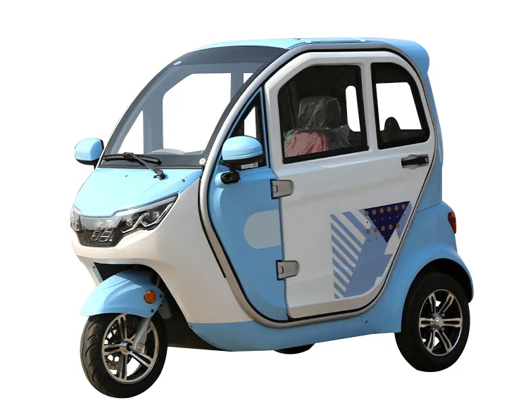60V1200W Fully Enclosed Electric Tricycle Pick up Children Mobility Scooter New Energy Electric Vehicles LED DC Motor