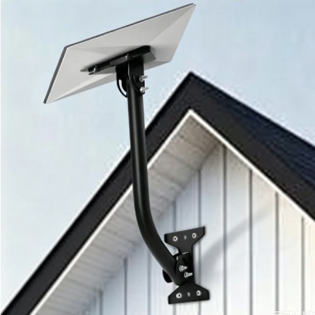 Heavy Duty Satellite Antenna Roof Mounting Kit Bracket Adjustable J Pole Wall Mount Kit Rustproof for Outdoor Installation