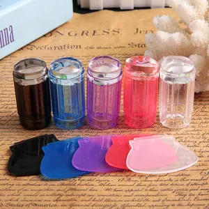 Nail Art Stamper French Tip Replaceable Nail Art Stamper Professional Jelly Silicone Clear Nail Stamper