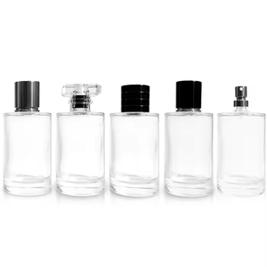 Flacon de parfum en verre plat personnalisé de 50 ml, forme cylindrique, contenant de parfum vide de qualité supérieure - Product Image 6