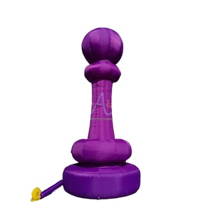 Modèle d'échecs gonflable géant 5mH violet imperméable pour la publicité, les événements et les expositions Décoration de pièces d'échecs gonflables personnalisées - Product Image 1