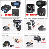 Déclencheur Flash Sans Fil Godox X2T 2.4G TTL X2T-C X2T-N X2T-S Émetteur HSS Récepteur X1 pour Canon Nikon Sony Fuji Olympus Pentax