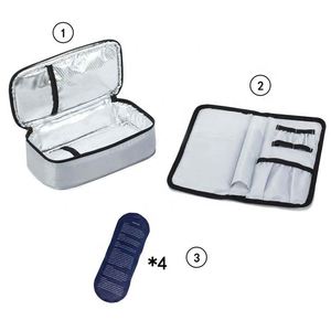 Portable Luxury Outdoor Reusable Insulin Cooler <b>Bag</b> with Zipper Closure Large Capacity Durable Storage for Insulin and <b>Ice</b> <b>Pack</b> - Product Image 2