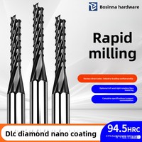 Fraise à queue en acier au tungstène avec revêtement DLC diamanté pour PCB, fraise à queue de cygne - Spécialement conçue pour les machines de gravure CNC