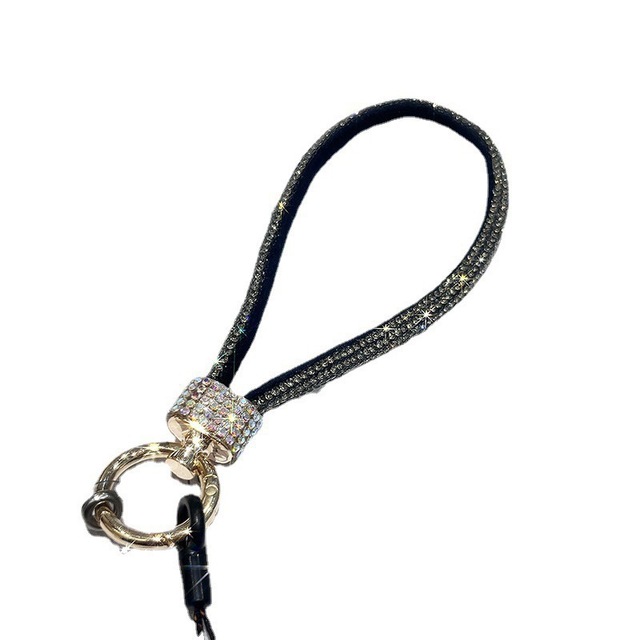 Glitter Bling Phone Charms with Chain, Crystal Rhinestone Phone Strap for Phone Case, Universal Detachable Phone Charm Accessory