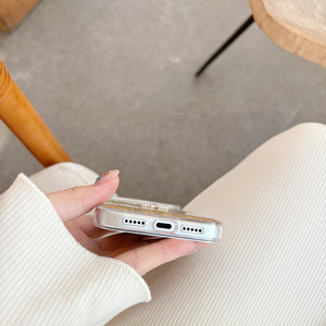 <span class=keywords><strong>Coque</strong></span> de téléphone <span class=keywords><strong>transparente</strong></span> en époxy style coréen avec nœud floral pour <span class=keywords><strong>iPhone</strong></span> 17 Pro Max, design personnalisé, antichoc, compatible avec 16, 15 Plus, 14 - Product Image 4