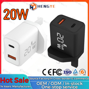 Cargador de Pared USB-C, Adaptadores de Corriente de Carga Rápida, Adaptador USB Tipo C Delgado con PD <span class=keywords><strong>Gan</strong></span>, Cargador de Doble Puerto USB-C de 20 W - Product Image 1