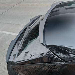 Audi Rear Spoiler Blade Style Piano Black Carbon Fiber Texture ABS Trunk Wing 2019+ - Product Image 2