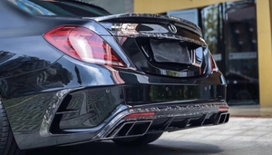 Nuovo stile MSY forgiato in fibra di carbonio Bodykit FRP W222 S63 Body Kit cofano motore anteriore labbro posteriore paraurti per <span class=keywords><strong>Mercedes</strong></span> Bens S Class - Product Image 4